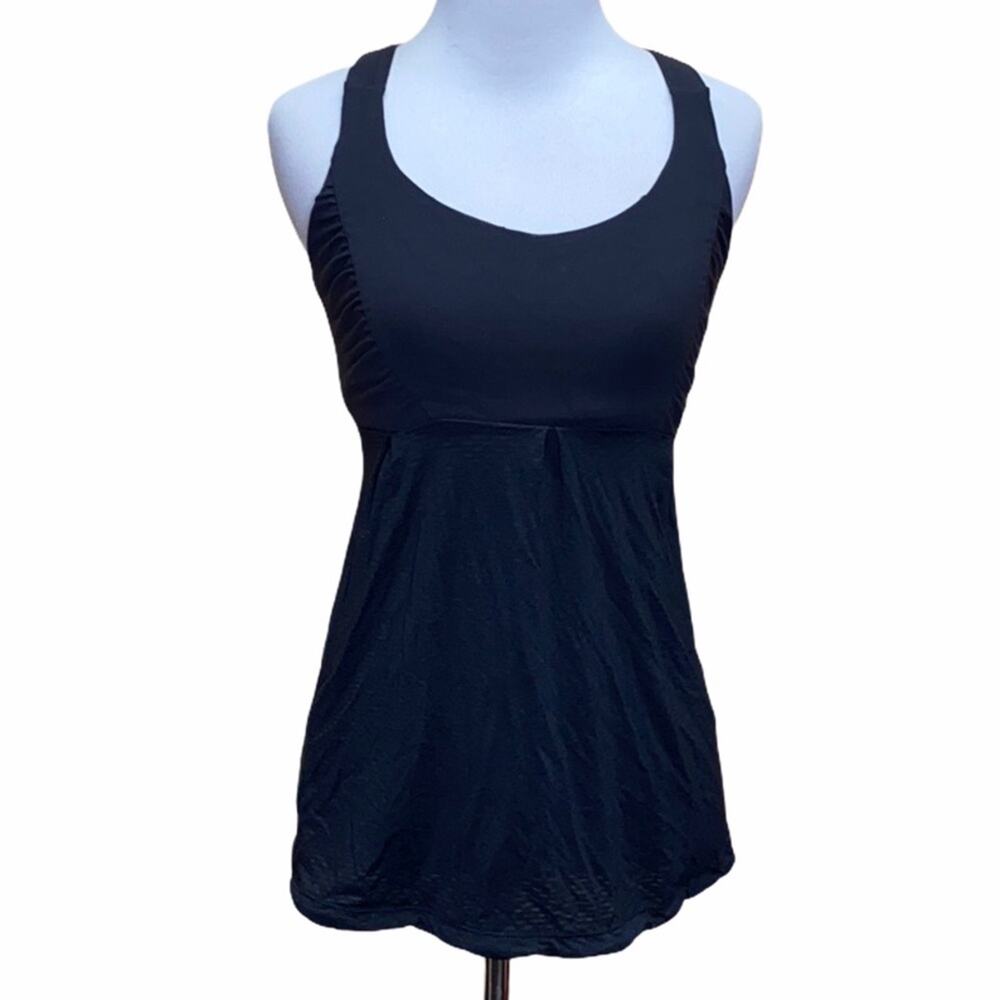 Glyder Black Mesh Baby Doll Halter Tank Top XS
